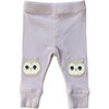 Patch Ribbed Leggings Owl on Lavender Cloud - Leggings - 1 - thumbnail