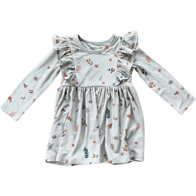 Long Sleeve Ruffle Dress Botanical