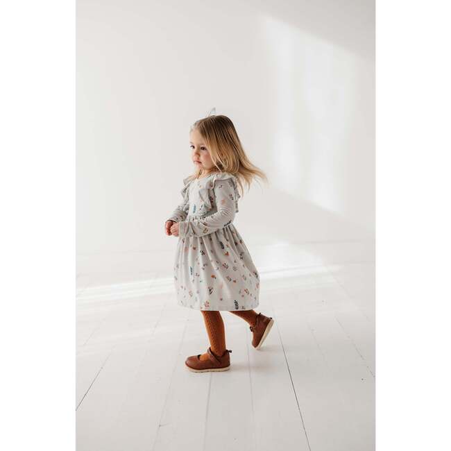 Long Sleeve Ruffle Dress Botanical - Dresses - 3