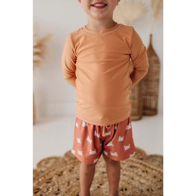 Long Sleeve Rash Guard Swim Shirt Harbor Blue