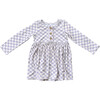Long Sleeve Henley Dress Lavender Cloud Checkered - Dresses - 1 - thumbnail