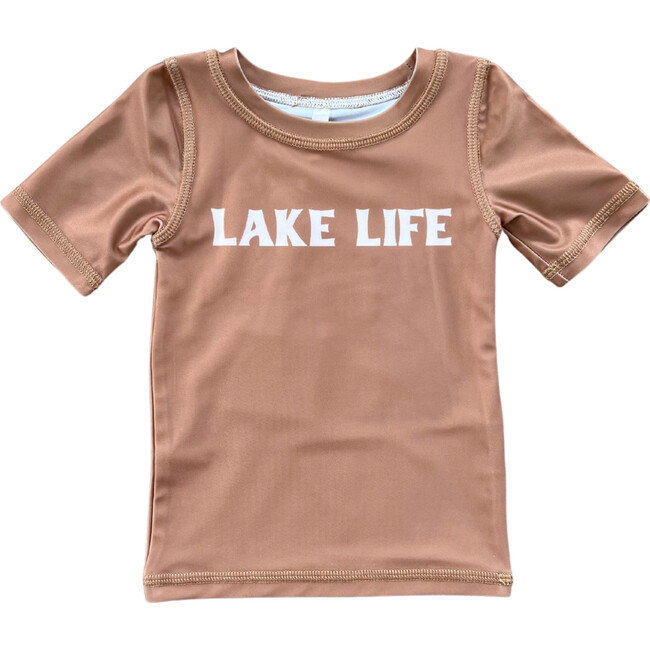 Short Sleeve Rash Guard Swim Shirt Lake Life