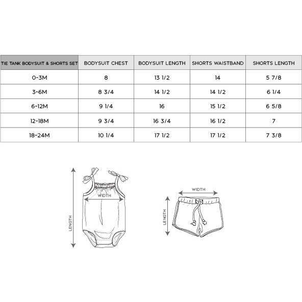 Tie Tank Bodysuit & Shorts Set Tropical Stripe