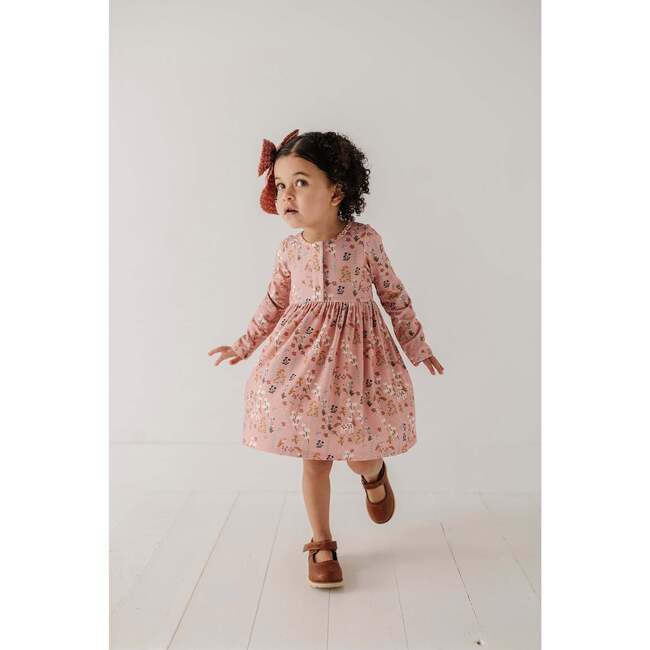 Long Sleeve Henley Dress Lavender Cloud Checkered - Dresses - 6