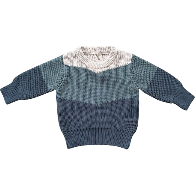 Colorblock Knit Sweater Slate