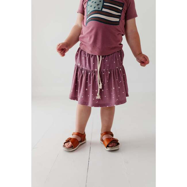 Skort Mini Stars in Dusty Mauve - Skirts - 4