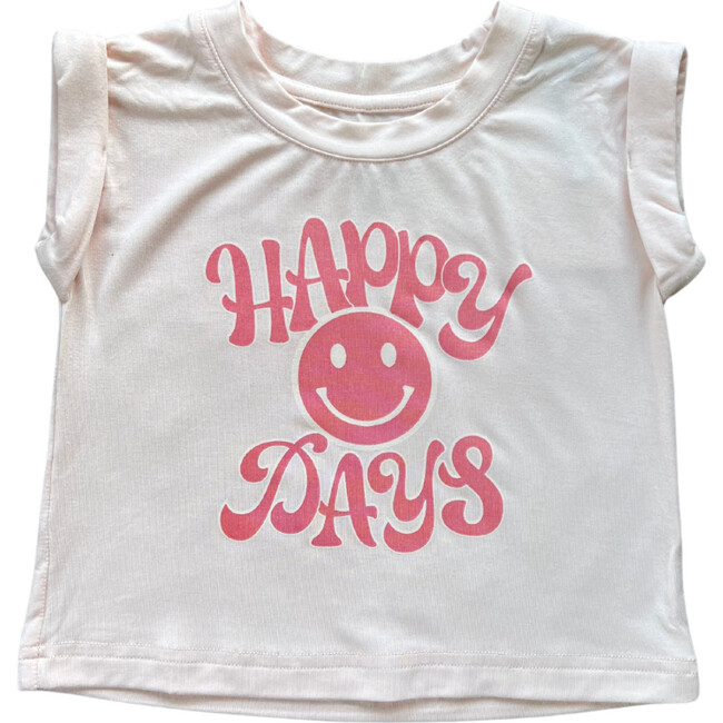 Roll Sleeve Top Happy Days