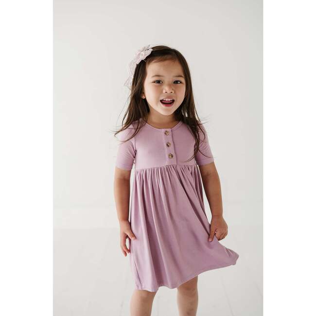 Short Sleeve Henley Dress Thistle - Dresses - 6
