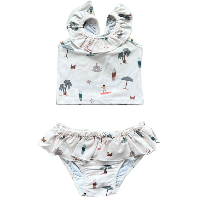 Girl's Two-Piece Tankini Swim Set Take Me To The Beach