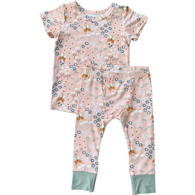 Short Sleeve Lounge Set Butterfly Garden