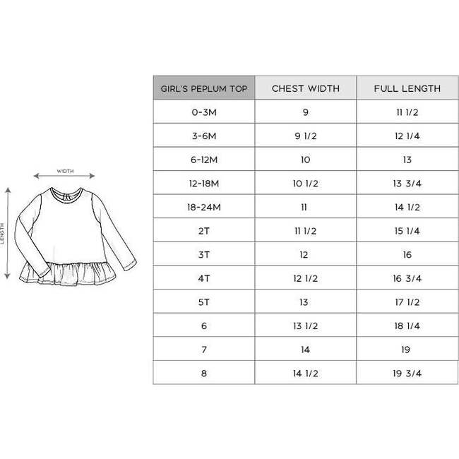 Long Sleeve Peplum Set Unicorn