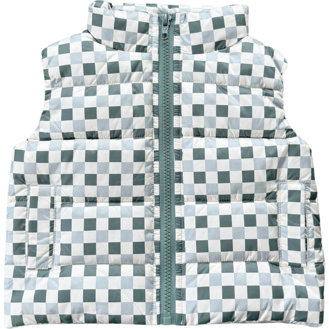 Puffer Vest Fern Checkered