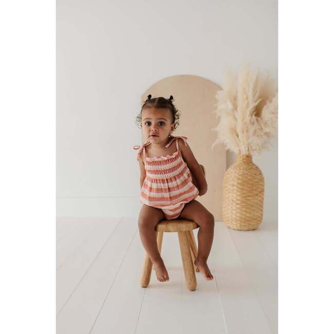 Tie-Smocked Bodysuit Sunset