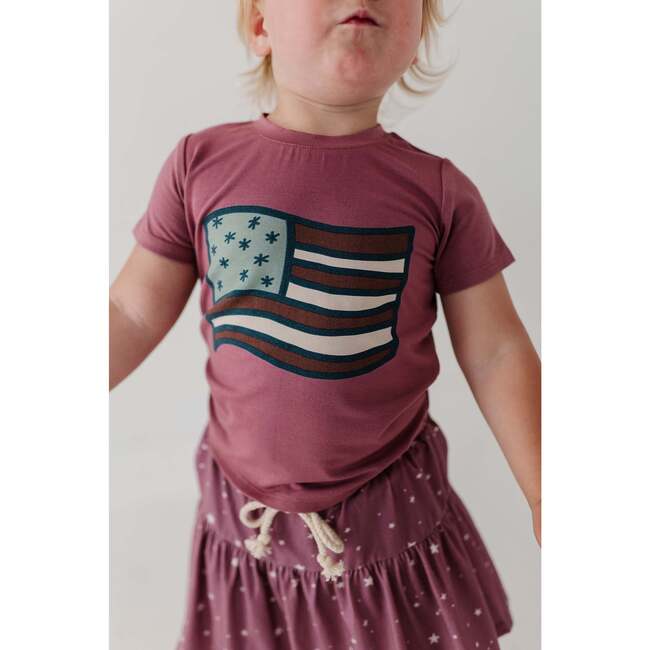 Girl's Short Sleeve Tee Retro Flag - T-Shirts - 4
