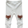 Patch Ribbed Leggings Fox on Cream - Leggings - 1 - thumbnail