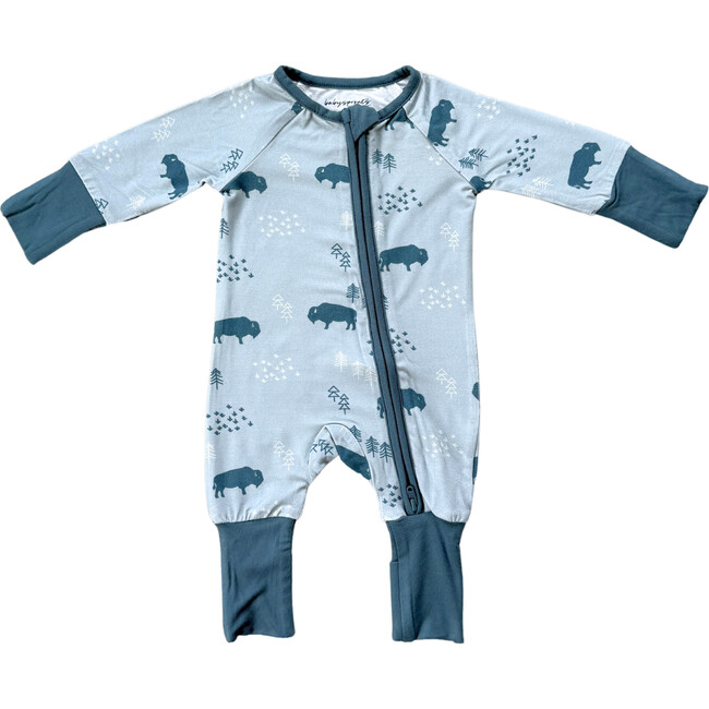 Long Sleeve Zip Romper Buffalo