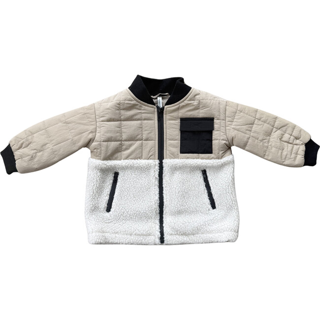 Quilted Sherpa Jacket Cream