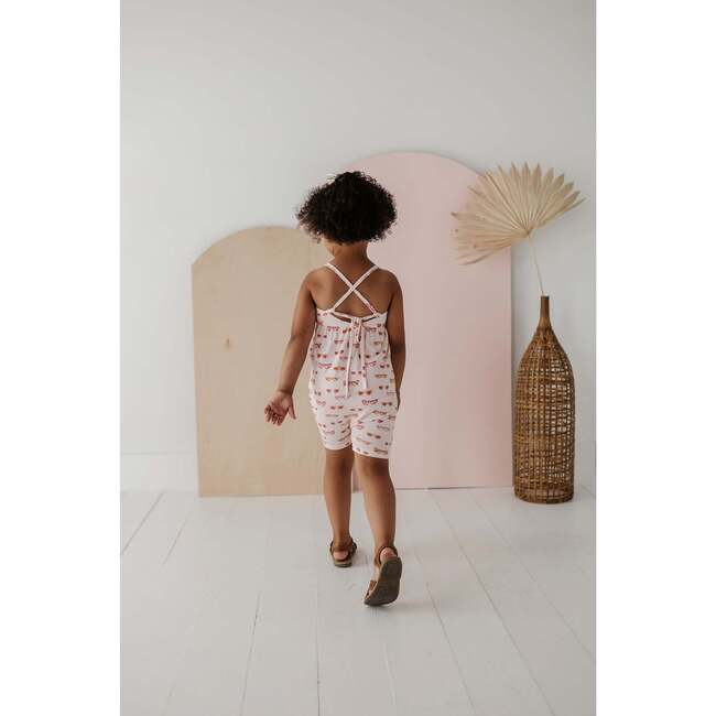 Girl's Tie-Back Romper Beach Wave - Rompers - 6