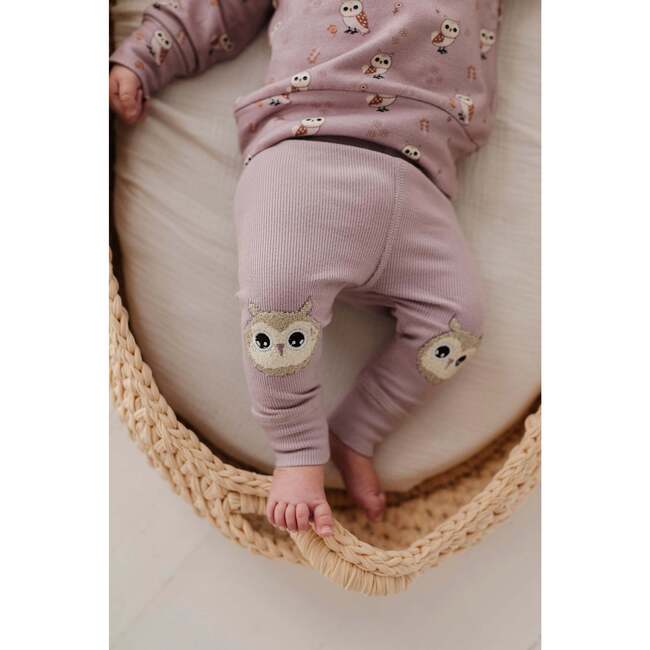 Patch Ribbed Leggings Fox on Cream - Leggings - 4