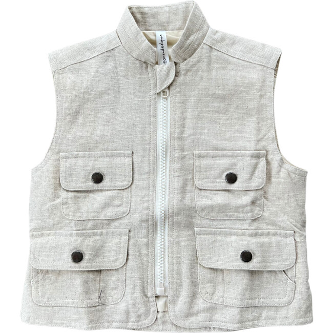 Explorer Vest Cream Linen
