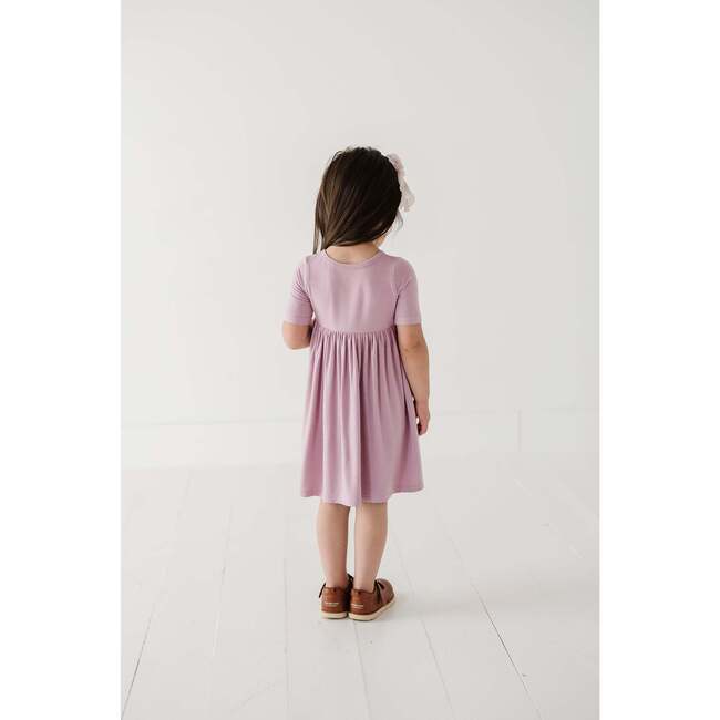 Short Sleeve Henley Dress Feather