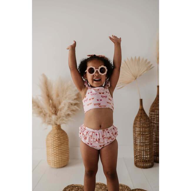 Girl's Two-Piece Swim Set Tropical Stripe - Two Pieces - 4