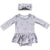 Girl's Bodysuit Dress Set Lavender Owl - Dresses - 1 - thumbnail