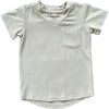V-Neck Pocket Tee Oyster - T-Shirts - 1 - thumbnail