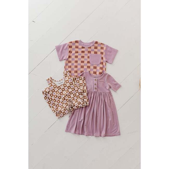 Short Sleeve Henley Dress Feather - Dresses - 5