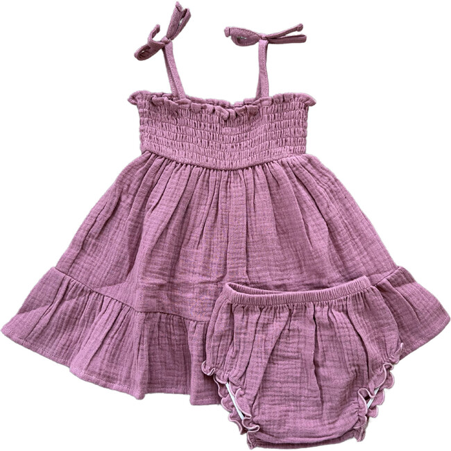 Tiered Mini Dress Set Dusty Mauve