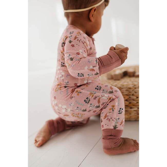 Long Sleeve Zip Romper Lavender Owl