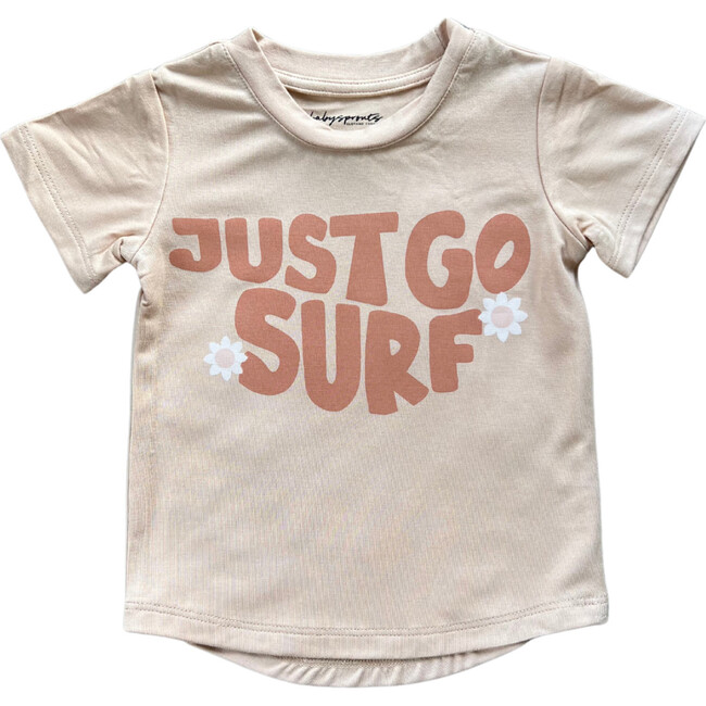 Girl's Short Sleeve Tee Just Go Surf