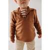 Boy's Long Sleeve Henley Shirt Caramel Stripe - Shirts - 5