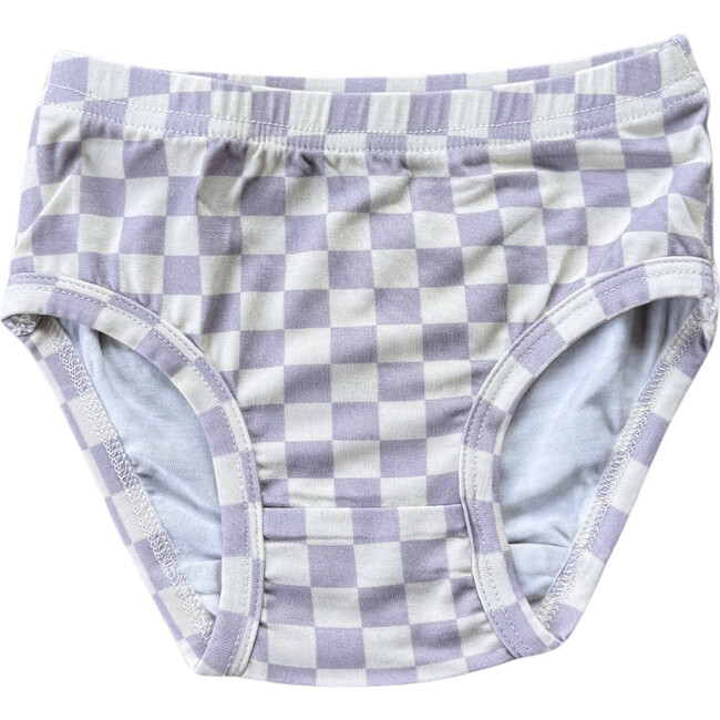 Girl's Underwear Lavender Cloud Checkered