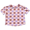 Boxy Tee Checker in Burlwood - T-Shirts - 1 - thumbnail