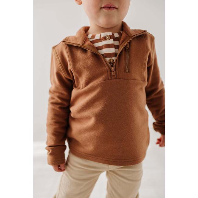 Boy's 3/4 Fleece Zip Sweatshirt Midnight - Sweatshirts - 5