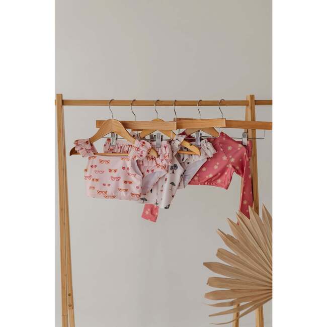 Girl's Two-Piece Crop Swim Set Desert Rose Flora