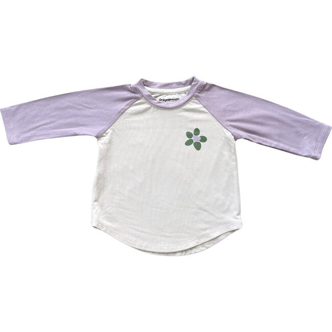 Long Sleeve Baseball Tee Flower Power