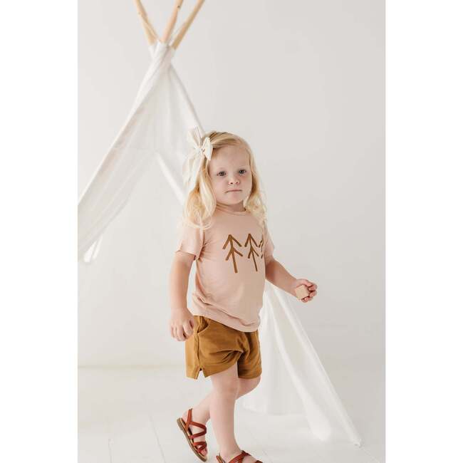 Girl's Short Sleeve Tee Trees in Toffee - T-Shirts - 3