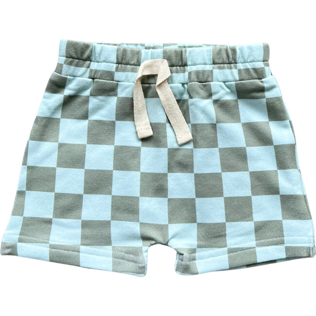 Harem Shorts Checker in Seagrass