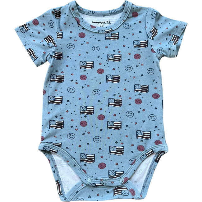 Baby Short Sleeve Bodysuit Retro America