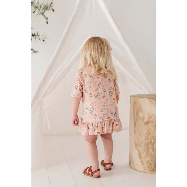 Short Sleeve Peplum Top Butterfly Garden - Blouses - 3