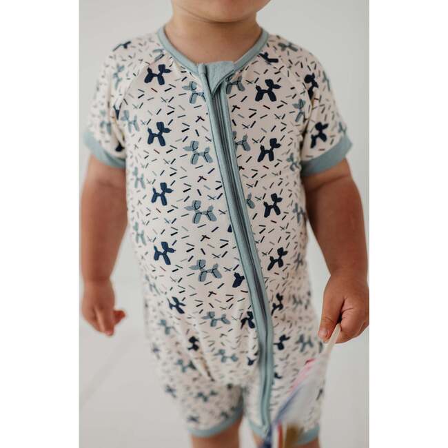 Summer Zip Romper Balloon Dogs - Rompers - 4
