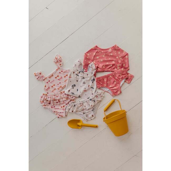 Girl's Two-Piece Crop Swim Set Retro Shades - Two Pieces - 3