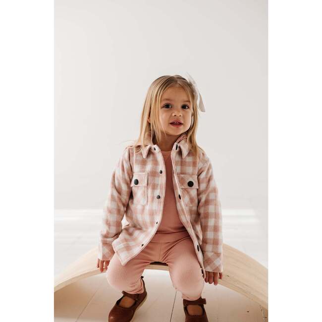 Hooded Shacket Misty Rose Plaid - Jackets - 4