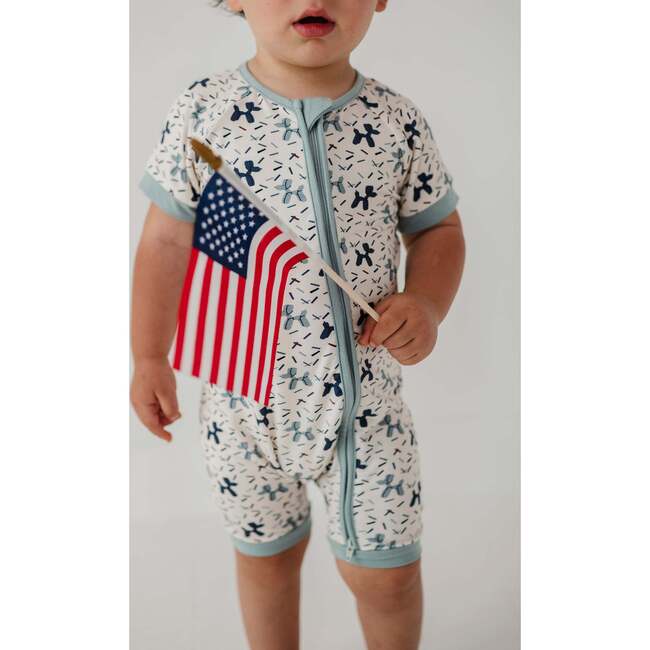 Summer Zip Romper Balloon Dogs - Rompers - 5