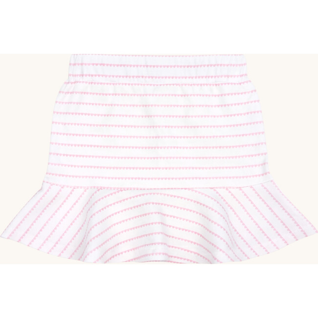 Tennis Skirt in Pink Heart Stripe