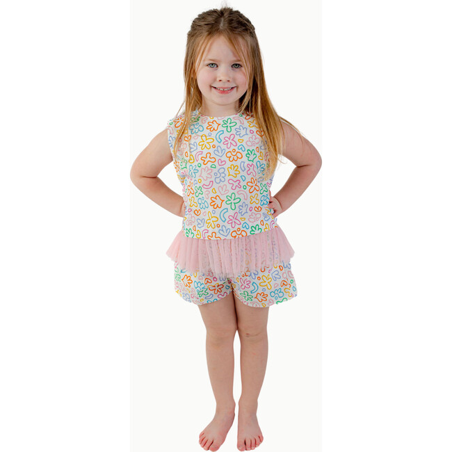 The Convertible Top in Rainbow Doodle