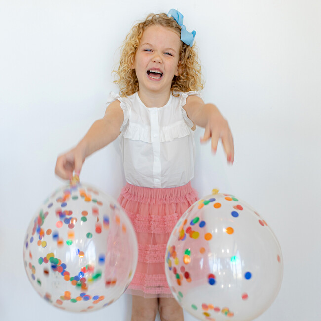 Ruffle Button Down Tank in White - Tank Tops - 3