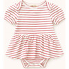 Puff Sleeve Onesie in Red Heart Stripe - Onesies - 1 - thumbnail
